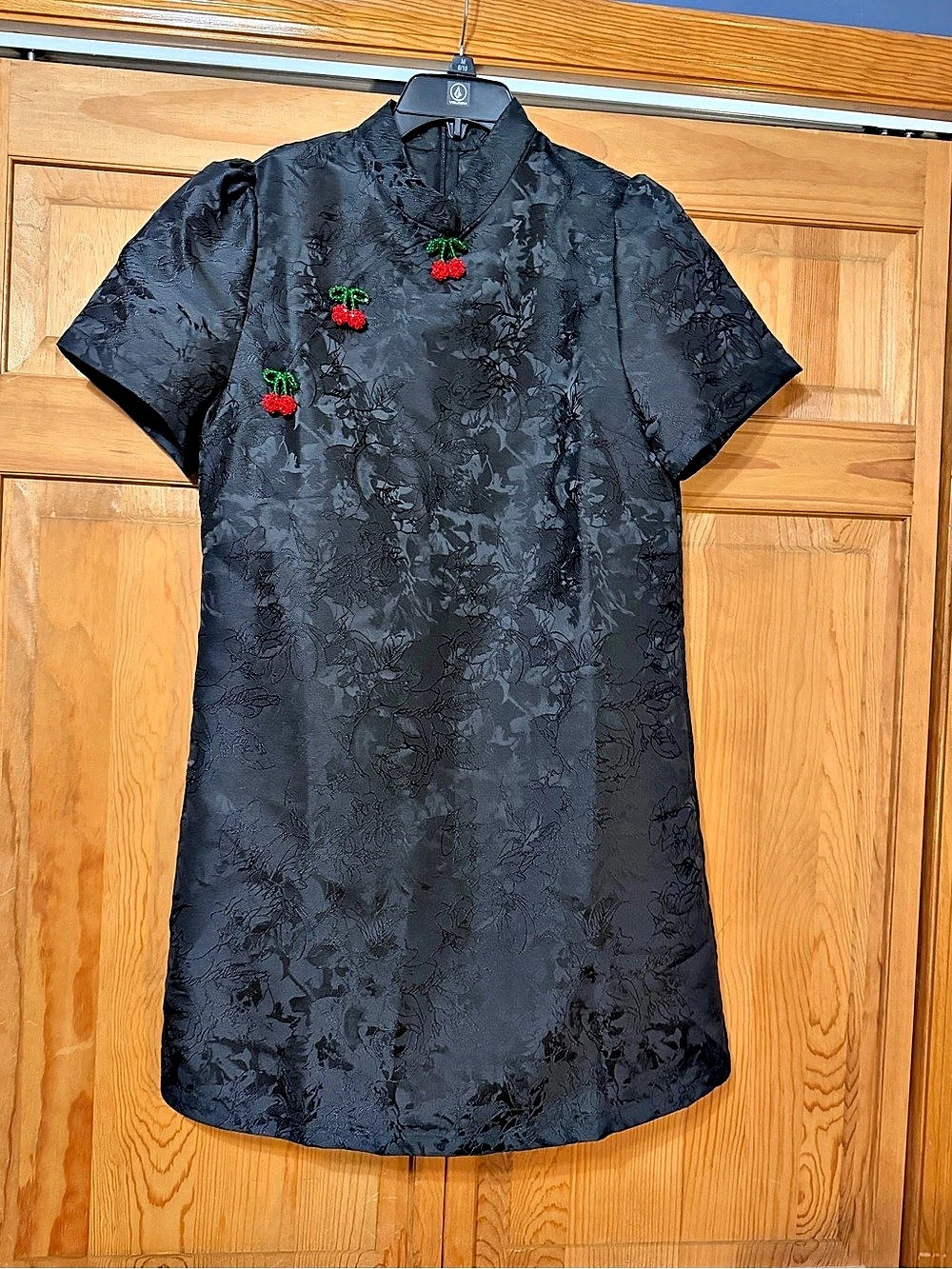 KJS Black Floral Mini Dress NWT